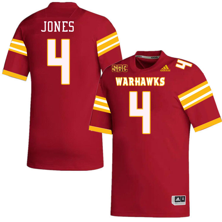 #4 James Jones Louisiana-Monroe Warhawks College Football Jerseys Stitched-Red